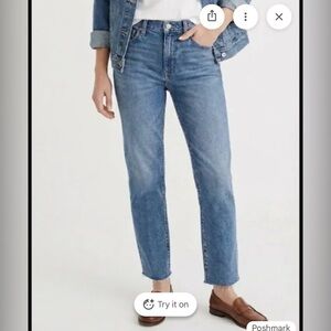 J.Crew Jeans Full Length Classic Straight size 29 raw hem EUC stretch